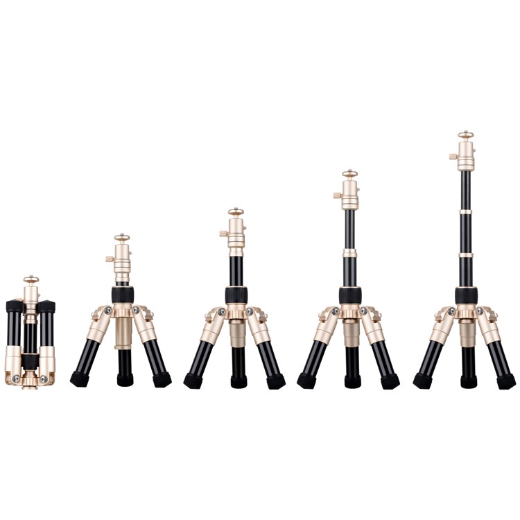 MOMAX Tripod Pro 5 Extendable Camera Tripod Monopod Stand with 360 Degree Ball Head + 1/4" Quick Release - Gold Color-17