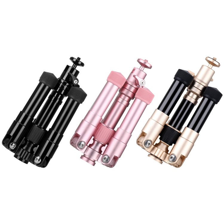 MOMAX Tripod Pro 5 Extendable Camera Tripod Monopod Stand with 360 Degree Ball Head + 1/4" Quick Release - Gold Color-21