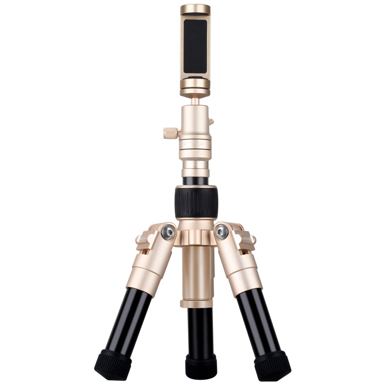 MOMAX Tripod Pro 5 Extendable Camera Tripod Monopod Stand with 360 Degree Ball Head + 1/4" Quick Release - Gold Color-3