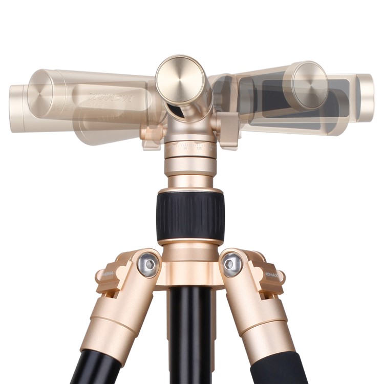 MOMAX Tripod Pro 5 Extendable Camera Tripod Monopod Stand with 360 Degree Ball Head + 1/4" Quick Release - Gold Color-7