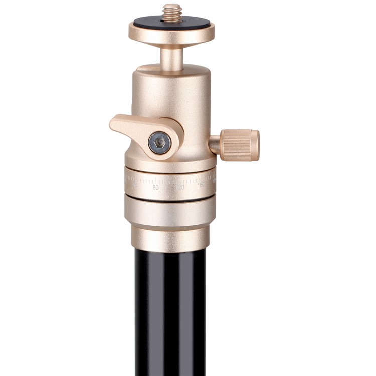 MOMAX Tripod Pro 5 Extendable Camera Tripod Monopod Stand with 360 Degree Ball Head + 1/4" Quick Release - Gold Color-8