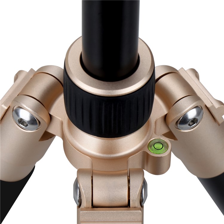 MOMAX Tripod Pro 5 Extendable Camera Tripod Monopod Stand with 360 Degree Ball Head + 1/4" Quick Release - Gold Color-9
