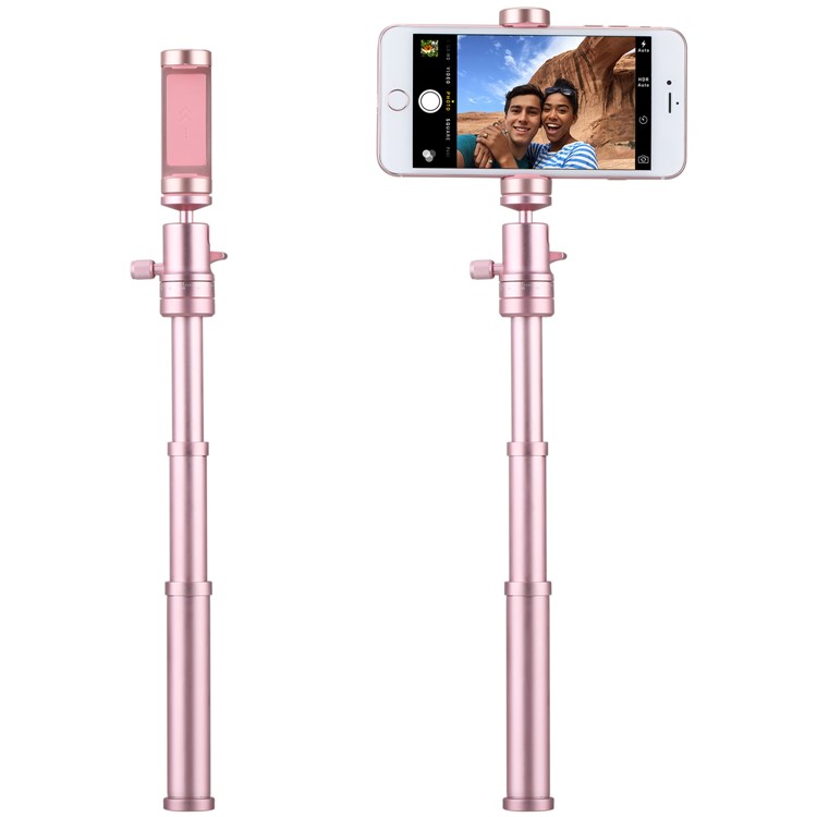 MOMAX Tripod Pro 5 Lightweight Aluminum Alloy Camera Tripod Monopod Stand for Phones and DSLR Cameras - Rose Gold Color-13