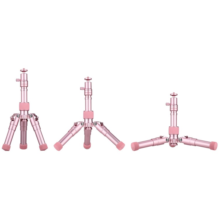 MOMAX Tripod Pro 5 Lightweight Aluminum Alloy Camera Tripod Monopod Stand for Phones and DSLR Cameras - Rose Gold Color-16