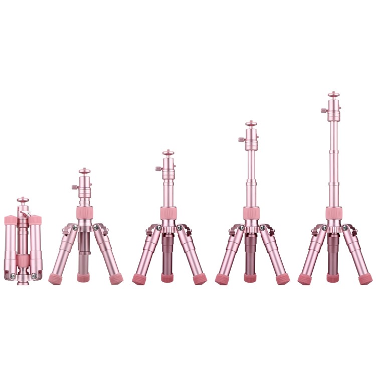 MOMAX Tripod Pro 5 Lightweight Aluminum Alloy Camera Tripod Monopod Stand for Phones and DSLR Cameras - Rose Gold Color-17