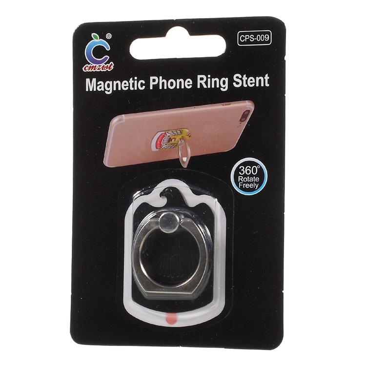 CMZWT CPS-009 Drop-resisting Magnetic Phone Ring Grip Universal Phone Stand - Black-7