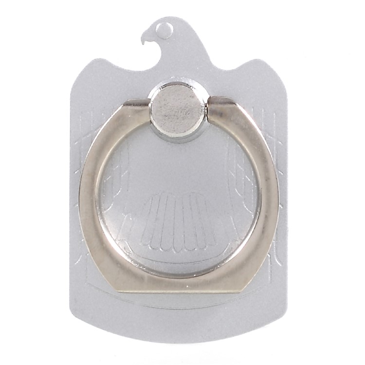 CMZWT CPS-009 Drop-resisting Magnetic Phone Finger Grip Ring Stand - Silver Color-1