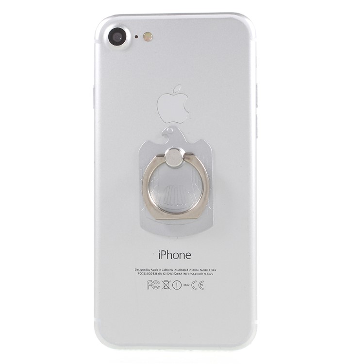 CMZWT CPS-009 Drop-resisting Magnetic Phone Finger Grip Ring Stand - Silver Color-2