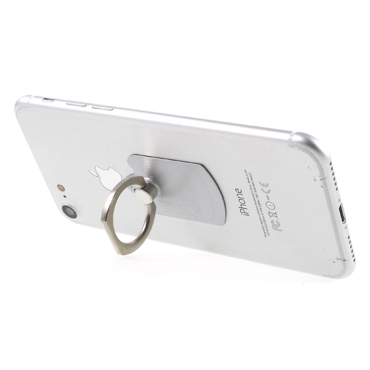 CMZWT CPS-009 Drop-resisting Magnetic Phone Finger Grip Ring Stand - Silver Color-3