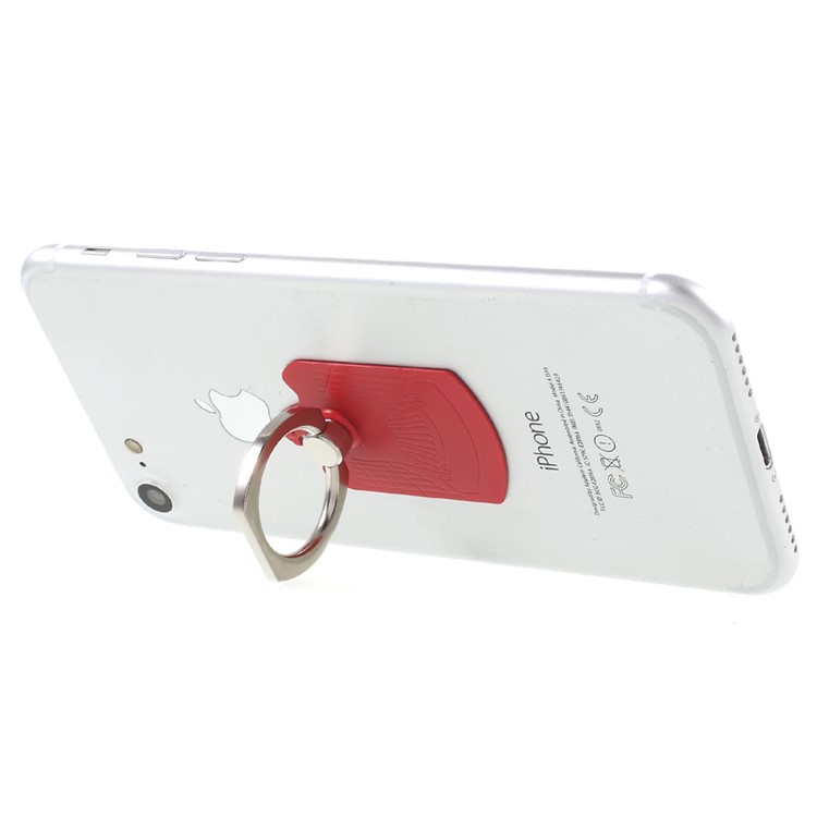 CMZWT Drop-resisting Magnetic Phone Finger Grip Ring Stand (CPS-009) - Red-3