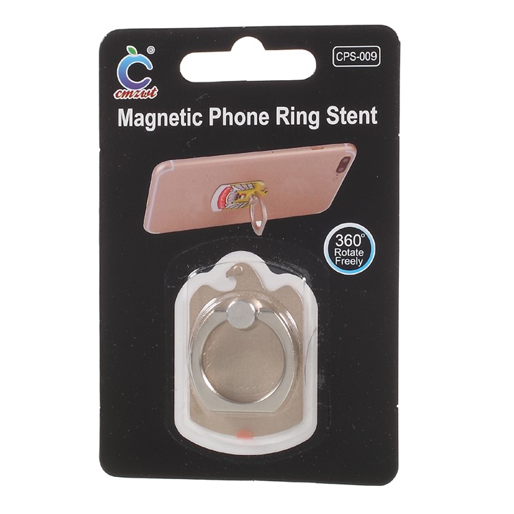 CMZWT CPS-009 Drop-resisting Phone Ring Grip Magnetic Stand - Gold Color-4