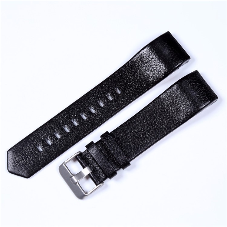 Genuine Leather Watch Band Strap for Fitbit Charge 2 - Black-7