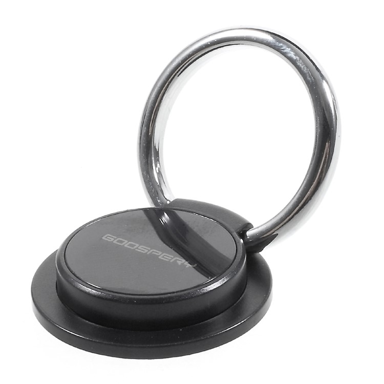 MERCURY GOOSPERY Universal Finger Grip Smartphone Holder Desktop Stand for All Smartphones - Black / Silver Color-7