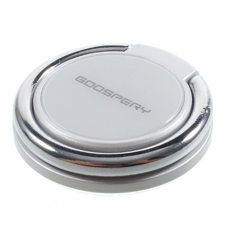 MERCURY GOOSPERY Universal Adhesive Ring Finger Grip Holder Stand for All Smartphones - Silver Color-1