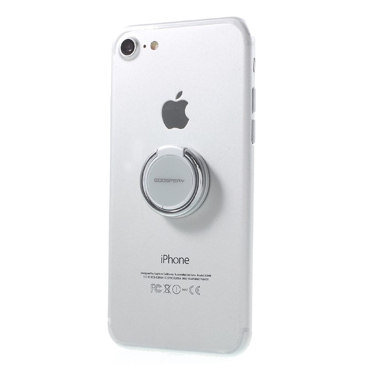 MERCURY GOOSPERY Universal Adhesive Ring Finger Grip Holder Stand for All Smartphones - Silver Color-2