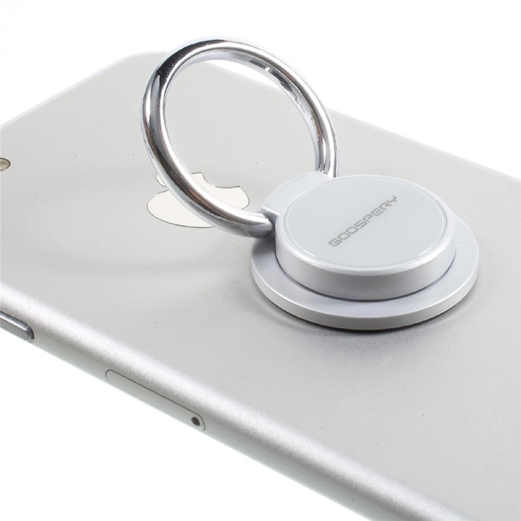 MERCURY GOOSPERY Universal Adhesive Ring Finger Grip Holder Stand for All Smartphones - Silver Color-4