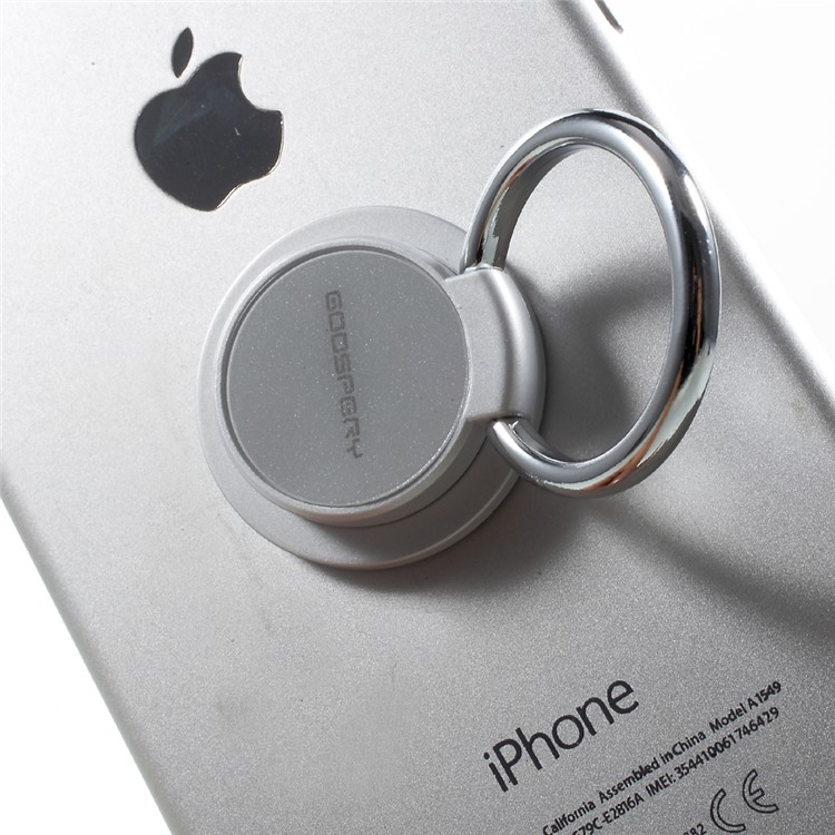 MERCURY GOOSPERY Universal Adhesive Ring Finger Grip Holder Stand for All Smartphones - Silver Color-6