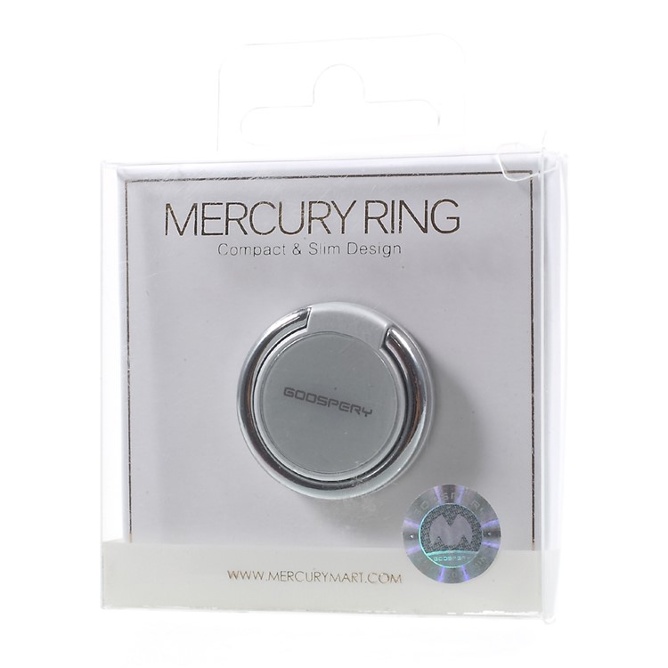 MERCURY GOOSPERY Universal Adhesive Ring Finger Grip Holder Stand for All Smartphones - Silver Color-8