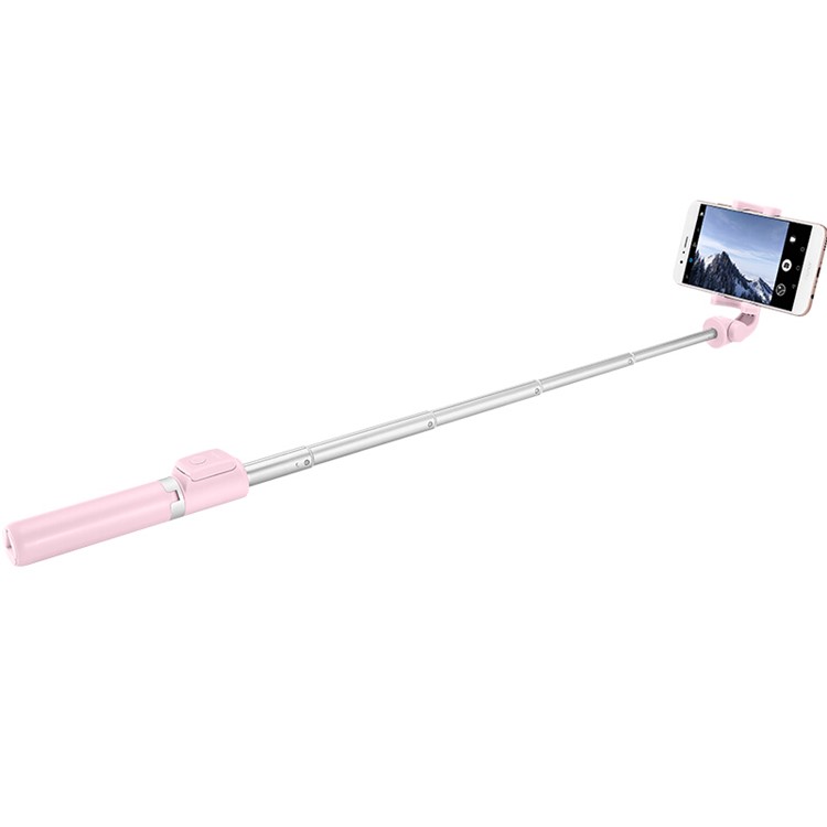 HUAWEI HONOR AF15 2 in 1 Smartphone Tripod Stand and Selfie Stick Bluetooth Control for Huawei P10 etc. - Pink-5