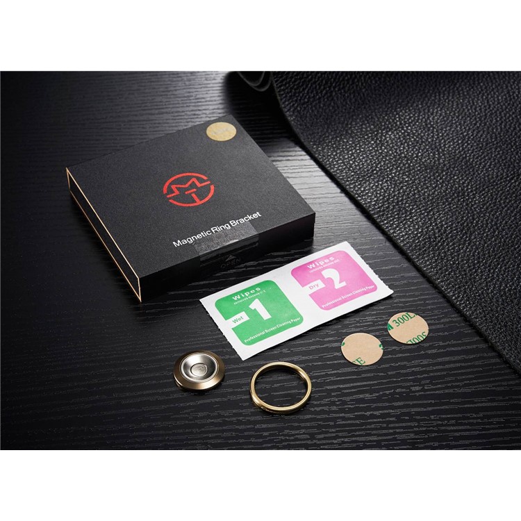 CASEME Creative Magnetic Fingertip Ring for iPhone 7, Samsung S8 - Gold Color-17