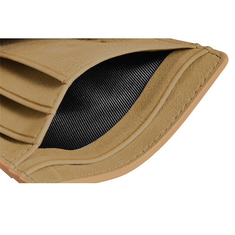 ICARER Vintage Genuine Leather Double-sided Card Slots - Khaki-7