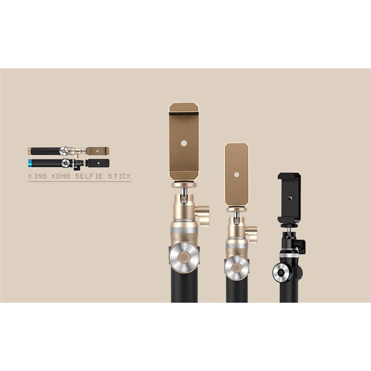 WONEW King Kong Series Extendable Bluetooth Selfie Stick Monopod - Black-3