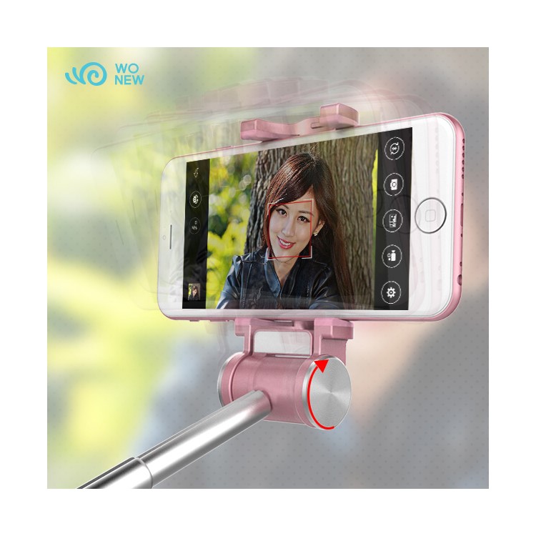 WONEW BR17 Automatic Following Shot Face Recognition Selfie Stick for iPhone 7 / 7 Plus Etc. - Rose Gold-15