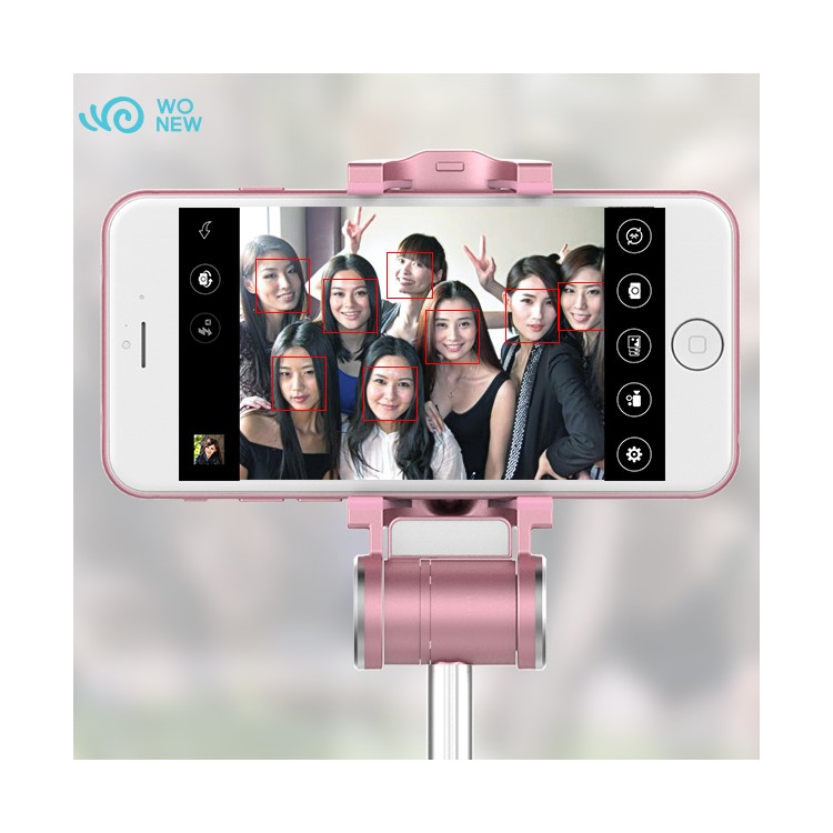 WONEW BR17 Automatic Following Shot Face Recognition Selfie Stick for iPhone 7 / 7 Plus Etc. - Rose Gold-3