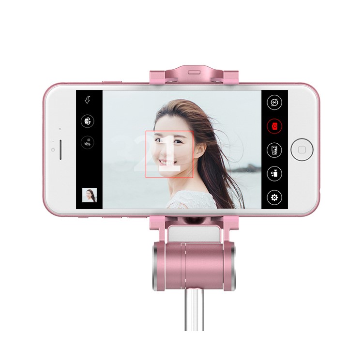WONEW BR17 Automatic Following Shot Face Recognition Selfie Stick for iPhone 7 / 7 Plus Etc. - Rose Gold-6