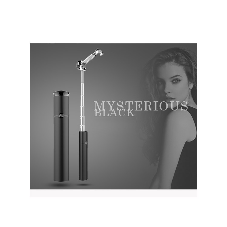 WONEW BR19 Mini Portable Lipstick Selfie Stick Monopod Bluetooth Connection for iPhone 7 / 7 Plus Etc. - Black-1