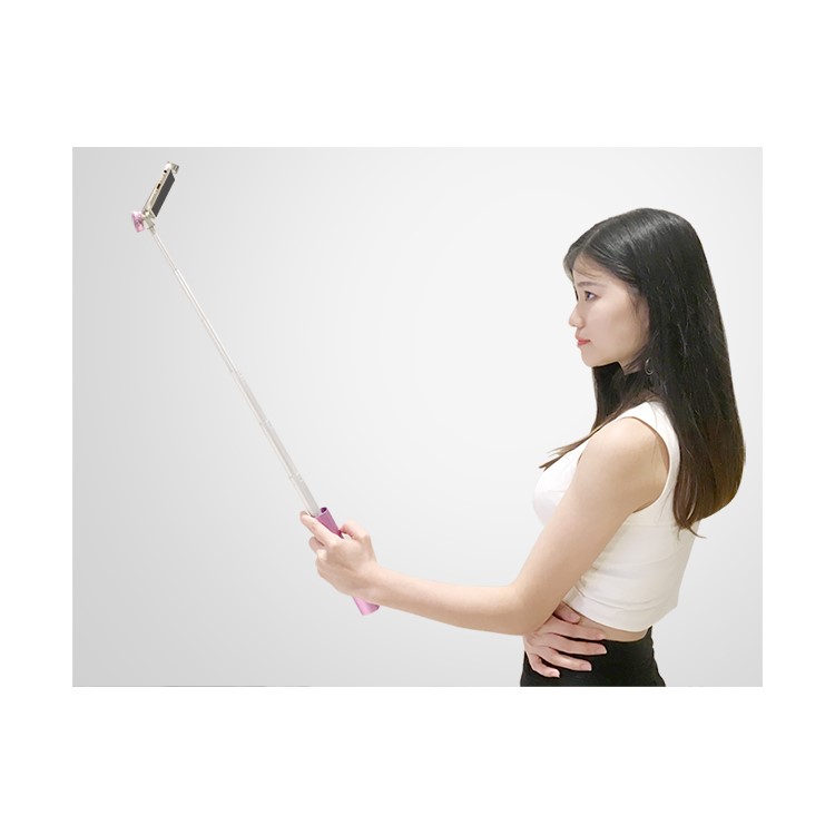 WONEW BR19 Lipstick Shape Extendable Bluetooth Selfie Stick Monopod for iPhone 7 / 7 Plus Etc. - Pink-8