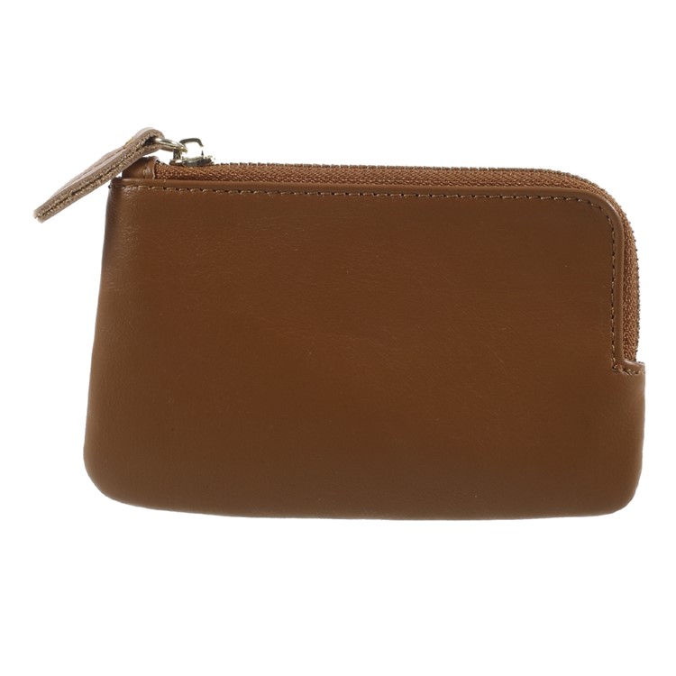 Genuine Leather Key Chain Pocket Pouch for Men - Brown-1