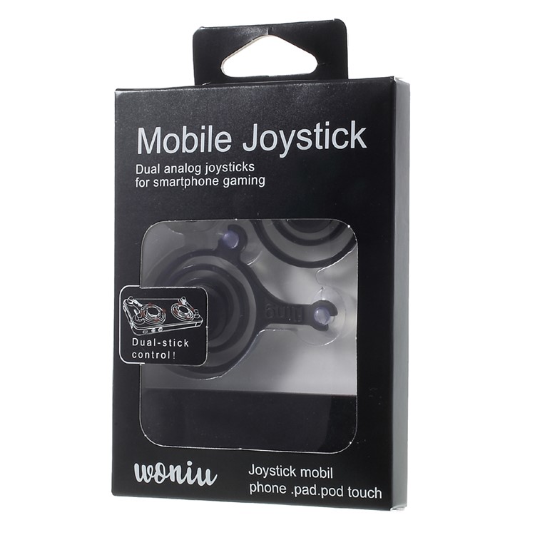 2Pcs/Set Game Joystick Tablet Smart Phone Game Joystick Touch Screen Button Sucker Pastes - Black-7