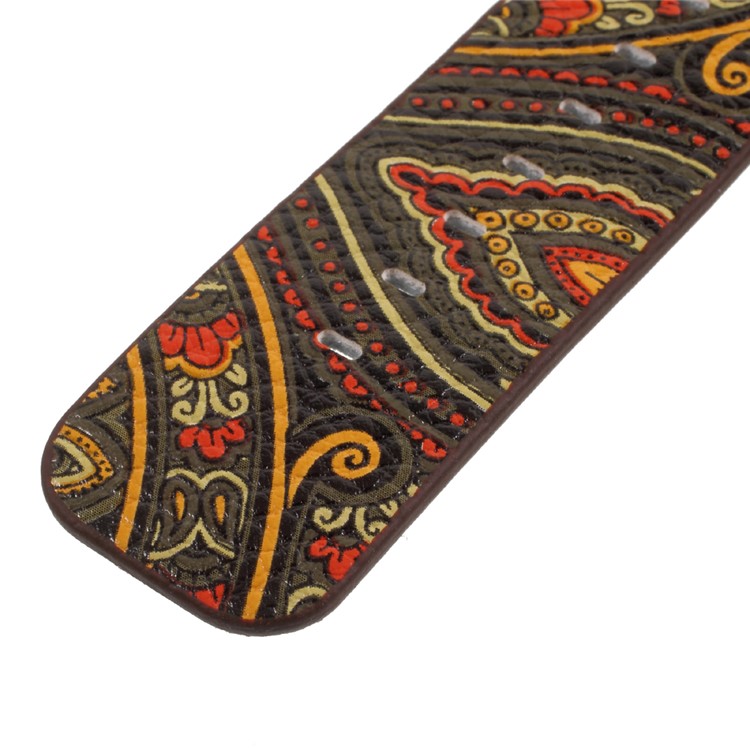 Ethnic Pattern PU Leather Replacement Watchband for Apple Watch Series 3 2 1 42mm - Brown-6