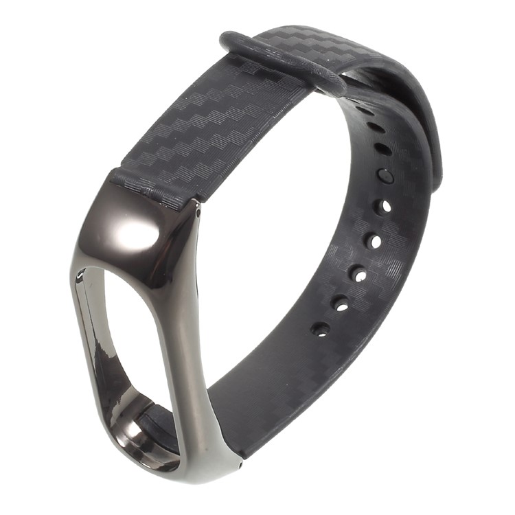 Soft Silicone Watch Band Strap for Xiaomi Mi Band 2 - Black-7