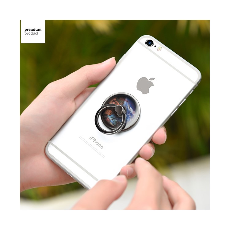HOCO PH4 Metal Finger Ring Grip Stand with Fidget Function for Cellphone Tablet - Grey-2