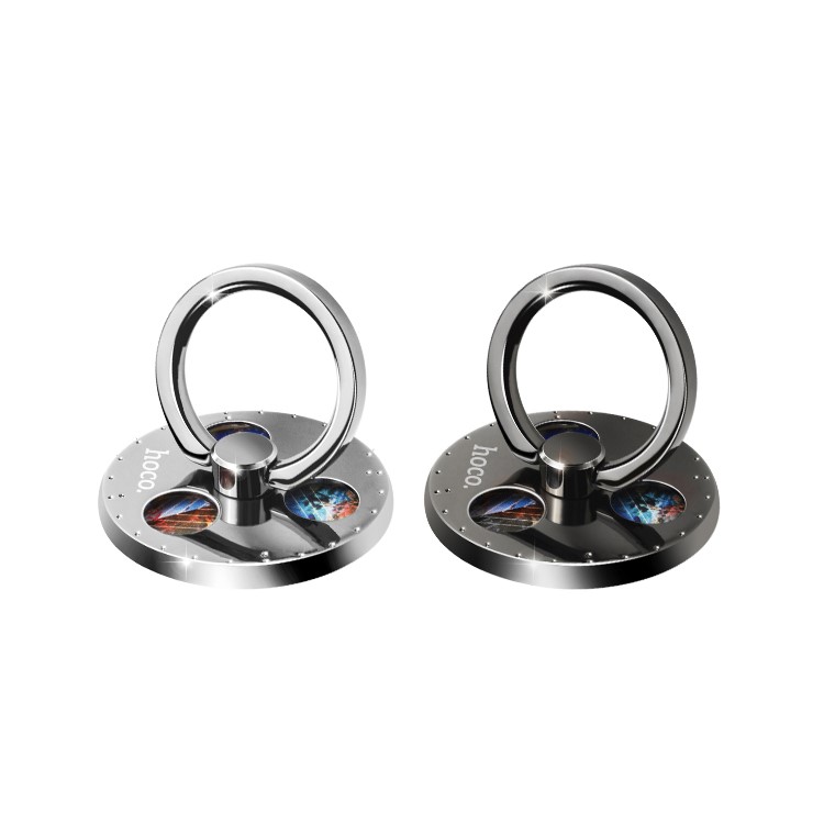 HOCO PH4 Metal Finger Ring Grip Stand with Fidget Function for Cellphone Tablet - Grey-5