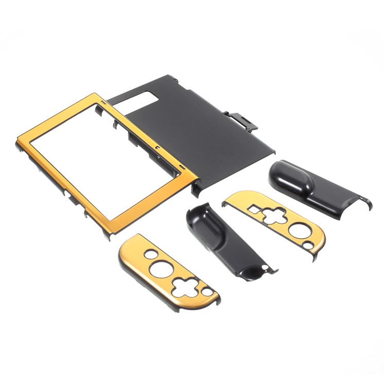 Aluminum Alloy Protective Metal Shockproof Anti-Scratch Case Shell for Nintendo Switch - Gold Color-5