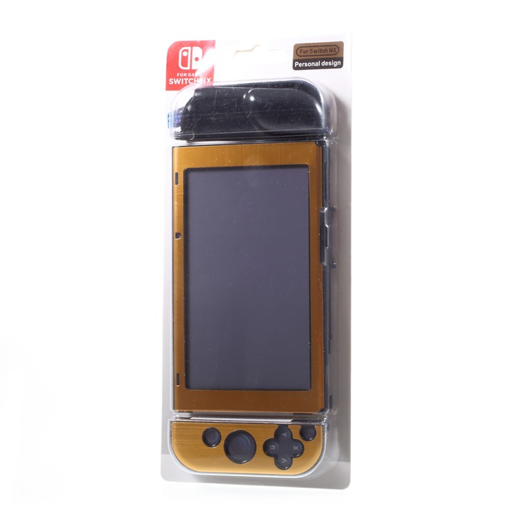 Aluminum Alloy Protective Metal Shockproof Anti-Scratch Case Shell for Nintendo Switch - Gold Color-6