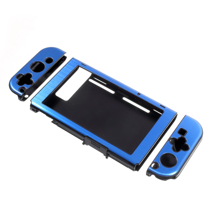Aluminum Alloy Anti-Scratch Protection Case for Nintendo Switch - Dark Blue-3