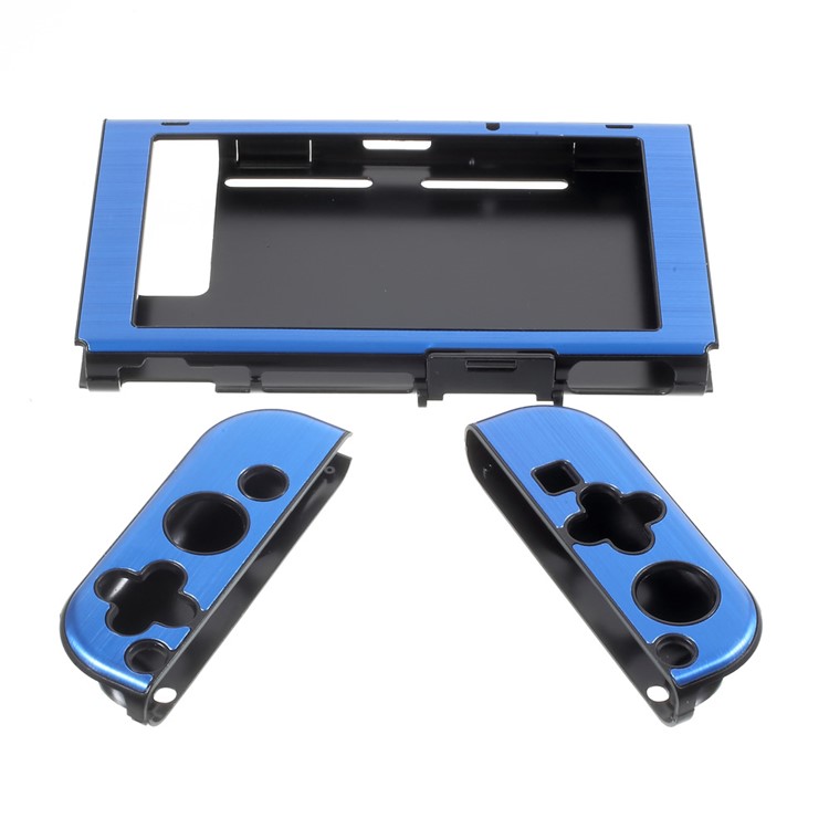 Aluminum Alloy Anti-Scratch Protection Case for Nintendo Switch - Dark Blue-4