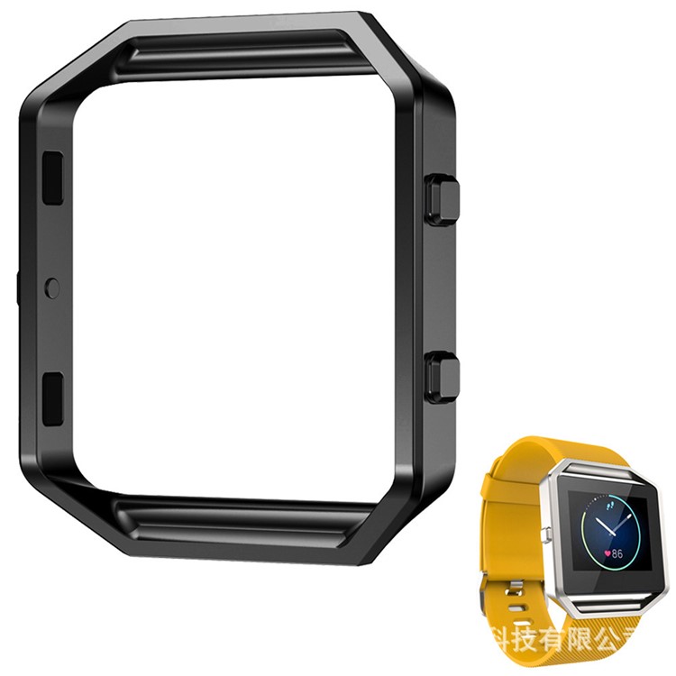 Stainless Steel Frame Replacement for Fitbit Blaze Smart Watch - Black-8