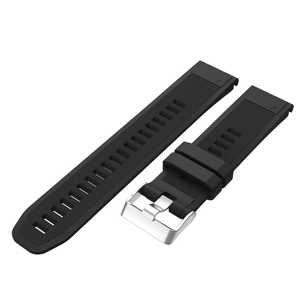 Rhombus Texture Soft Silicone Watch Band for Garmin Forerunner 935 - Black-5