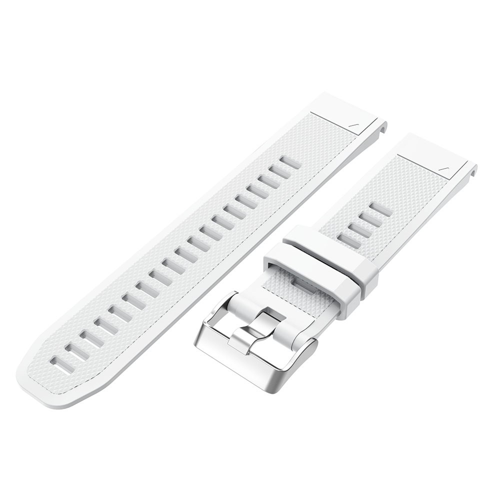 Rhombus Texture Flexible Silicone Watch Strap for Garmin Forerunner 935 - White-4