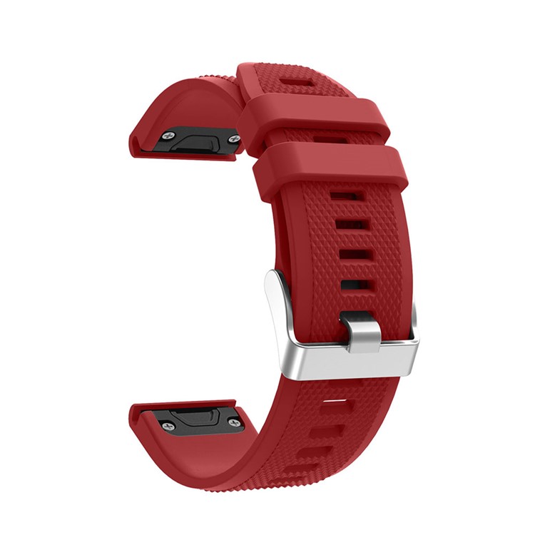 Flexible Silicone Watch Band with Pin Buckle for Garmin Forerunner 935 - Red-1