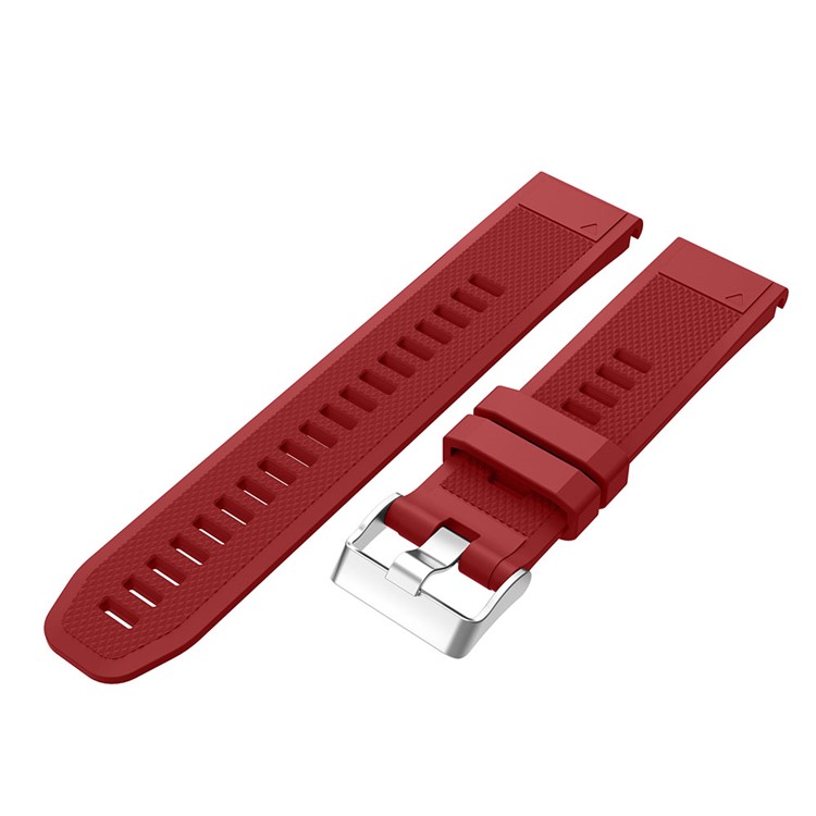 Flexible Silicone Watch Band with Pin Buckle for Garmin Forerunner 935 - Red-4