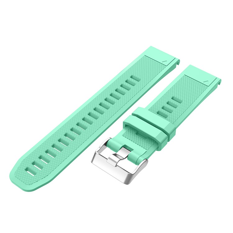 Soft Silicone Watch Band with Rhombus Texture for Garmin Forerunner 935 - Cyan-4