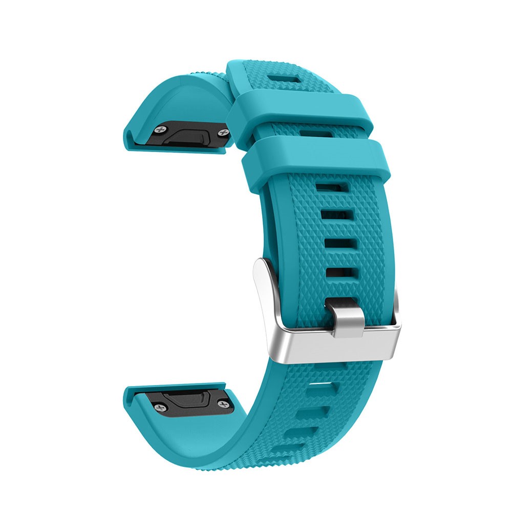 Rhombus Texture Pin Buckle Silicone Watch Strap Replacement for Garmin Forerunner 935 - Sky Blue-1