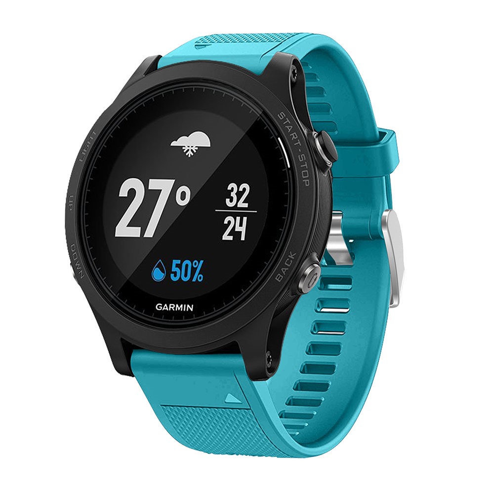 Rhombus Texture Pin Buckle Silicone Watch Strap Replacement for Garmin Forerunner 935 - Sky Blue-2