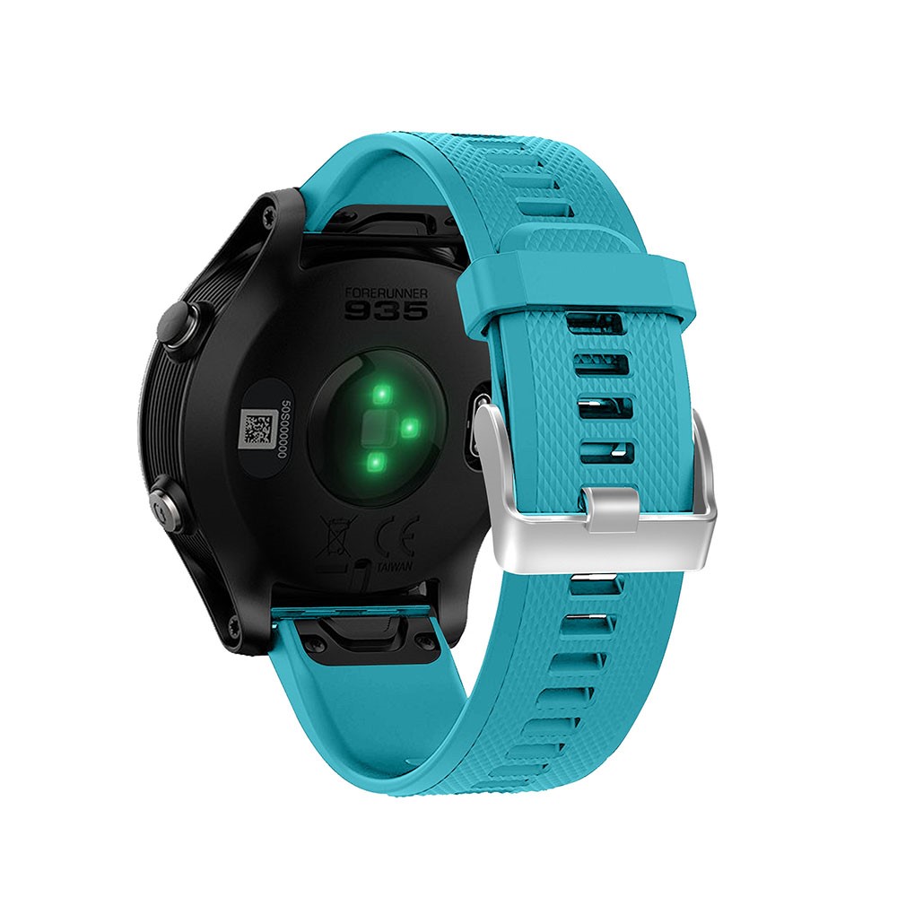 Rhombus Texture Pin Buckle Silicone Watch Strap Replacement for Garmin Forerunner 935 - Sky Blue-3